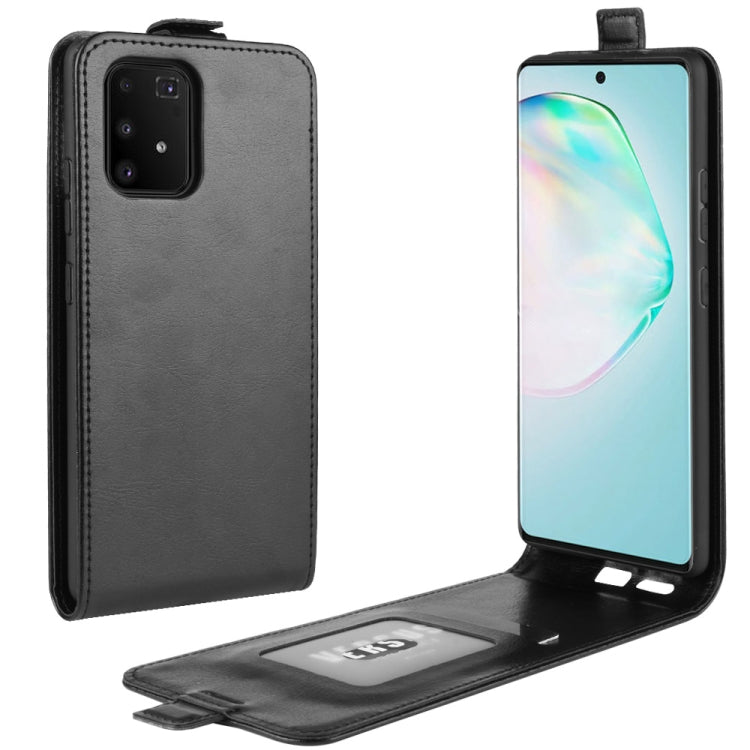 Per Galaxy A91 / M80s / S10 Lite R64 Texture Custodia protettiva in pelle a vibrazione verticale singola con slot per schede e cornice per foto, For Galaxy A91