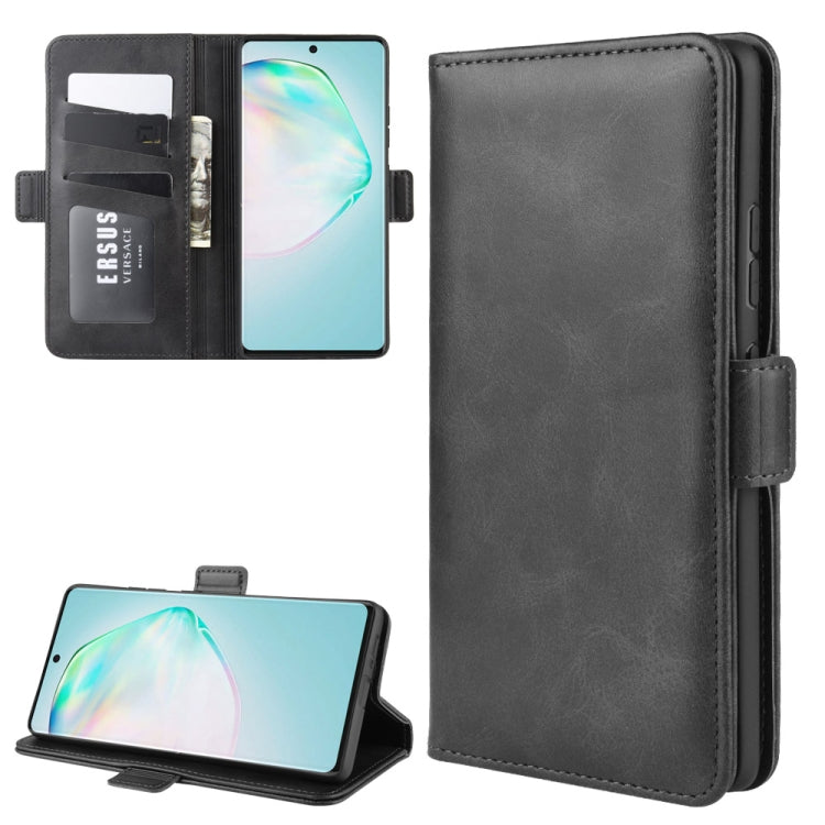 Per Galaxy A91 / M80s / S10 Lite Custodia in pelle a vibrazione orizzontale con fibbia magnetica a doppio lato con supporto e slot per schede e portafoglio