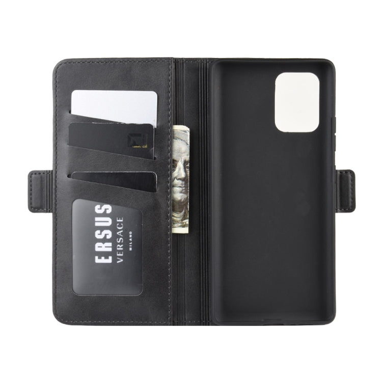 Per Galaxy A91 / M80s / S10 Lite Custodia in pelle a vibrazione orizzontale con fibbia magnetica a doppio lato con supporto e slot per schede e portafoglio
