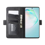 Per Galaxy A91 / M80s / S10 Lite Custodia in pelle a vibrazione orizzontale con fibbia magnetica a doppio lato con supporto e slot per schede e portafoglio