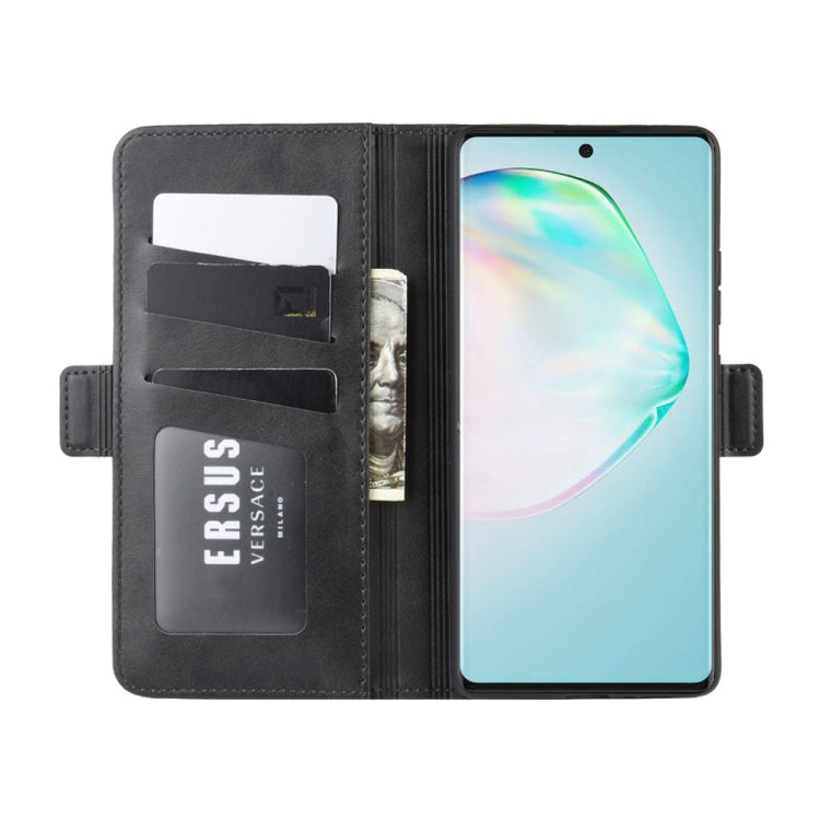 Per Galaxy A91 / M80s / S10 Lite Custodia in pelle a vibrazione orizzontale con fibbia magnetica a doppio lato con supporto e slot per schede e portafoglio