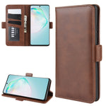 Per Galaxy A91 / M80s / S10 Lite Custodia in pelle a vibrazione orizzontale con fibbia magnetica a doppio lato con supporto e slot per schede e portafoglio