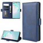 Per Galaxy A91 / M80s / S10 Lite Custodia in pelle a vibrazione orizzontale con fibbia magnetica a doppio lato con supporto e slot per schede e portafoglio