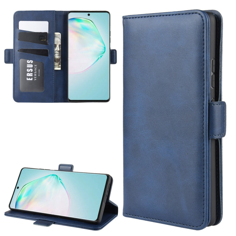 Per Galaxy A91 / M80s / S10 Lite Custodia in pelle a vibrazione orizzontale con fibbia magnetica a doppio lato con supporto e slot per schede e portafoglio