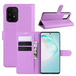Per Galaxy A91 / M80s / S10 Lite Custodia protettiva a vibrazione orizzontale con texture Litchi con supporto e slot per schede e portafoglio, For Galaxy A91