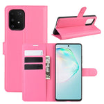 Per Galaxy A91 / M80s / S10 Lite Custodia protettiva a vibrazione orizzontale con texture Litchi con supporto e slot per schede e portafoglio, For Galaxy A91
