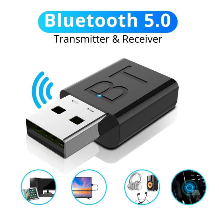 BT005 5.0 USB Ricevitore Bluetooth Amplificatore per altoparlante Audio AUX I Adattatore per stick Bluetooth stereo wireless per auto