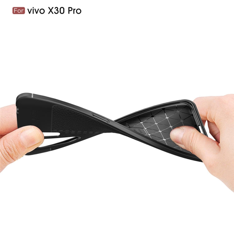 Custodia antiurto in TPU per Vivo X30 Pro Litchi Texture