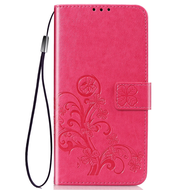 Lucky Clover Custodia in pelle con motivo a fiori pressati con supporto e fessure per carte, portafoglio e cinturino da polso, For Galaxy A21, For Galaxy A01, For Nokia 2.3