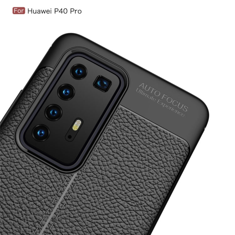 Custodia antiurto in TPU per Huawei P40 Pro Litchi Texture, For Huawei P40 Pro