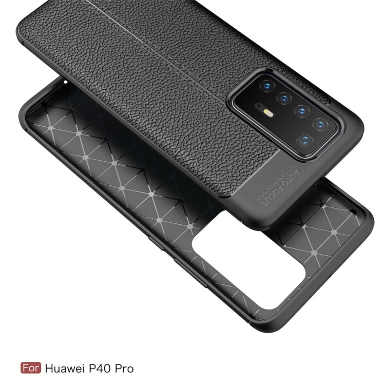 Custodia antiurto in TPU per Huawei P40 Pro Litchi Texture, For Huawei P40 Pro