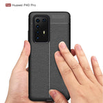 Custodia antiurto in TPU per Huawei P40 Pro Litchi Texture, For Huawei P40 Pro