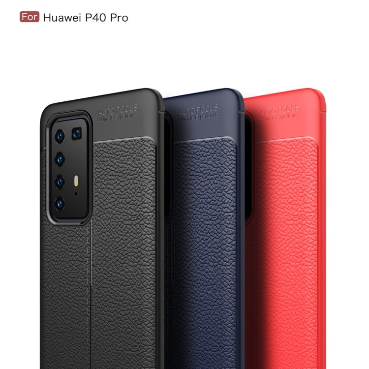 Custodia antiurto in TPU per Huawei P40 Pro Litchi Texture, For Huawei P40 Pro