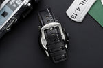 SANDA 5009 Business Fashion Orologio al quarzo da uomo impermeabile in pelle casual a tre occhi e sei aghi