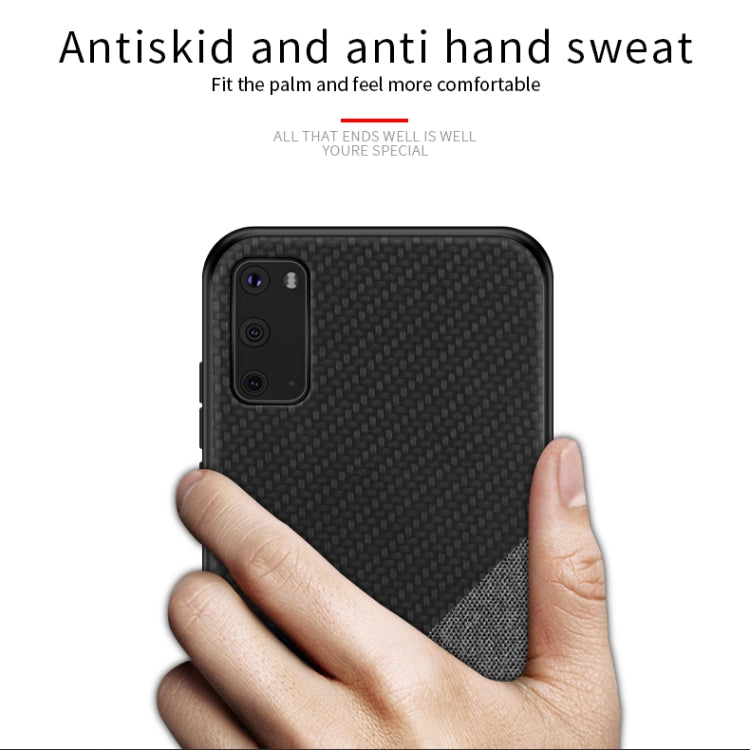 PINWUYO Rong Series Custodia protettiva antiurto per PC + TPU + tessuto in fibra chimica, For Galaxy S20, For Galaxy S20+, For Google Pixel4, For Google Pixel4 XL
