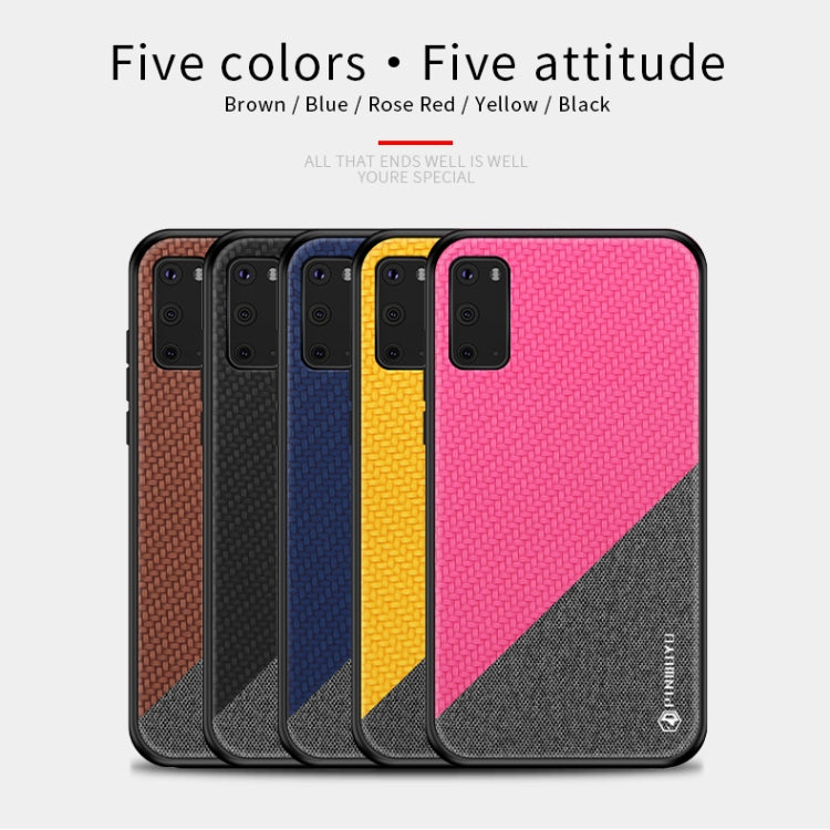 PINWUYO Rong Series Custodia protettiva antiurto per PC + TPU + tessuto in fibra chimica, For Galaxy S20, For Galaxy S20+, For Google Pixel4, For Google Pixel4 XL