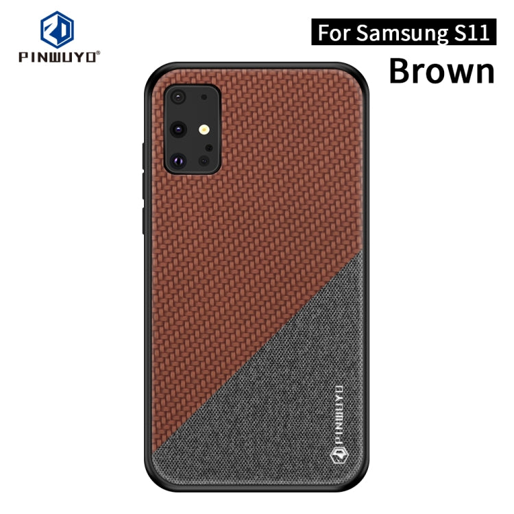 PINWUYO Rong Series Custodia protettiva antiurto per PC + TPU + tessuto in fibra chimica, For Galaxy S20, For Galaxy S20+, For Google Pixel4, For Google Pixel4 XL