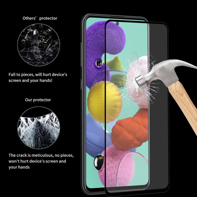 ENKAY Hat-Prince 2 PCS Full Glue 0.26mm 9H 2.5D Pellicola a copertura totale in vetro temperato, For Galaxy A51, For  Galaxy A71