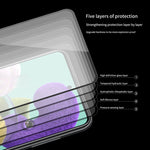 ENKAY Hat-Prince 2 PCS Full Glue 0.26mm 9H 2.5D Pellicola a copertura totale in vetro temperato, For Galaxy A51, For  Galaxy A71