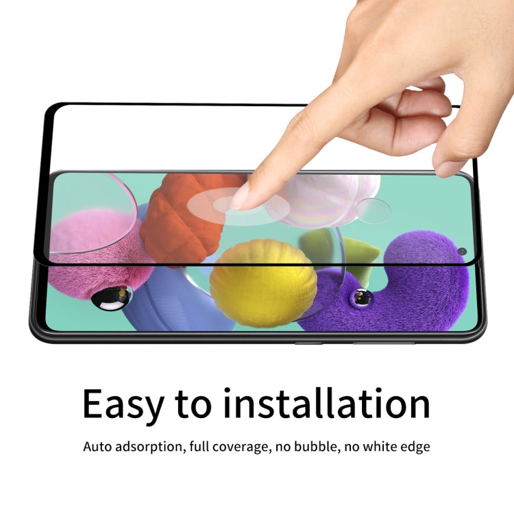 ENKAY Hat-Prince 2 PCS Full Glue 0.26mm 9H 2.5D Pellicola a copertura totale in vetro temperato, For Galaxy A51, For  Galaxy A71