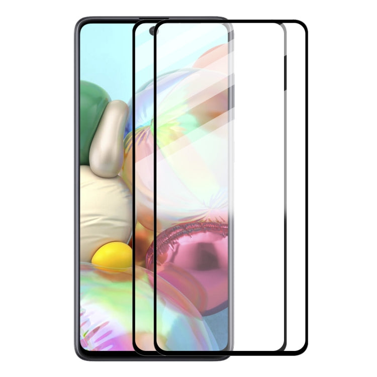 ENKAY Hat-Prince 2 PCS Full Glue 0.26mm 9H 2.5D Pellicola a copertura totale in vetro temperato, For Galaxy A51, For  Galaxy A71