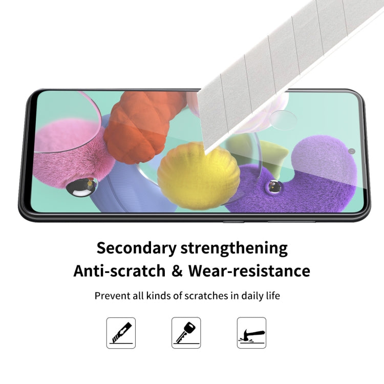 ENKAY Hat-Prince 5 PCS Full Glue 0.26mm 9H 2.5D Pellicola a copertura totale in vetro temperato, For  Galaxy A51, For  Galaxy A71