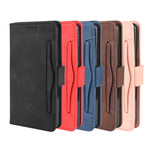 Custodia in pelle per Motorola One Hyper Wallet Style Skin Feel Calf Pattern con slot per schede separati e supporto e portafoglio e cornice per foto, For Motorola One Hyper