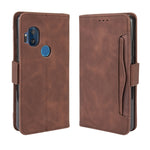 Custodia in pelle per Motorola One Hyper Wallet Style Skin Feel Calf Pattern con slot per schede separati e supporto e portafoglio e cornice per foto, For Motorola One Hyper