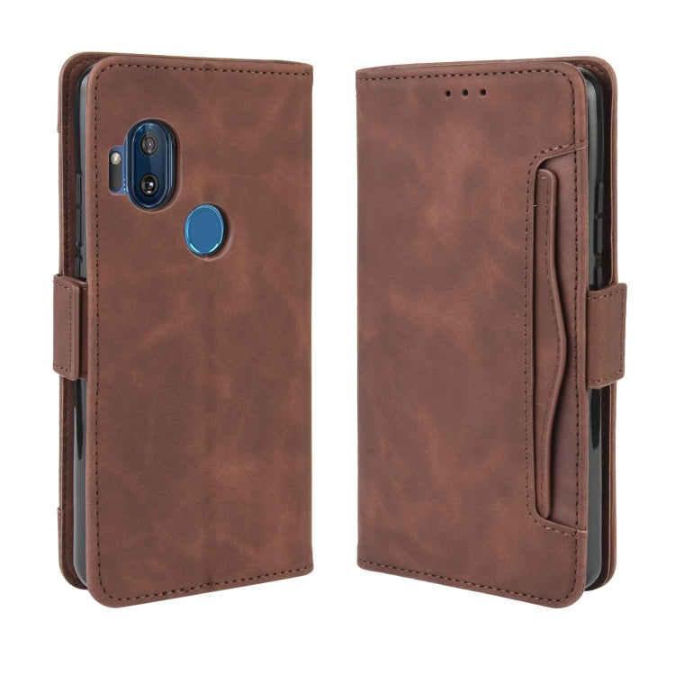 Custodia in pelle per Motorola One Hyper Wallet Style Skin Feel Calf Pattern con slot per schede separati e supporto e portafoglio e cornice per foto, For Motorola One Hyper