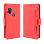 Custodia in pelle per Motorola One Hyper Wallet Style Skin Feel Calf Pattern con slot per schede separati e supporto e portafoglio e cornice per foto, For Motorola One Hyper
