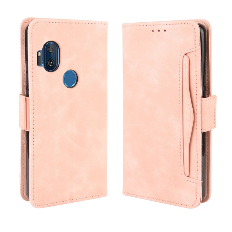 Custodia in pelle per Motorola One Hyper Wallet Style Skin Feel Calf Pattern con slot per schede separati e supporto e portafoglio e cornice per foto, For Motorola One Hyper