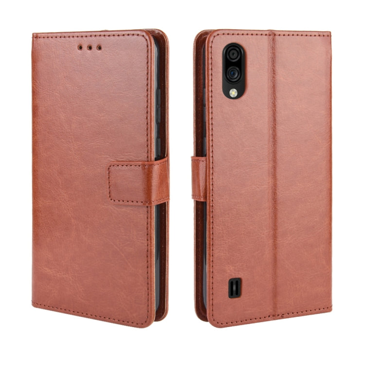 Per ZTE Blade A5 2020 Retro Crazy Horse Texture Custodia in pelle a vibrazione orizzontale con supporto e slot per schede e cornice per foto, For ZTE Blade A5 2020