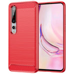 Per Xiaomi Mi 10/10 Pro Custodia in TPU in fibra di carbonio con trama spazzolata, For Xiaomi Mi 10 / 10 Pro