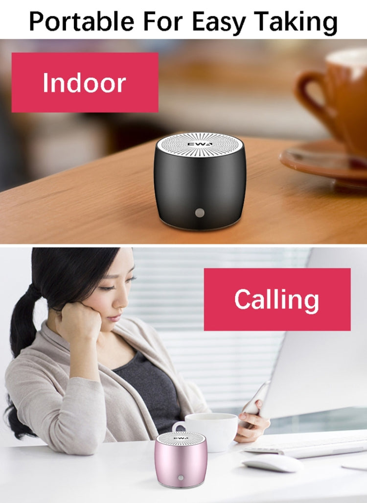EWA A103 Altoparlante Bluetooth portatile Wireless Heavy Bass Bomm Box Subwoofer Chiamata telefonica Surround Sound Bluetooth Altoparlante per doccia