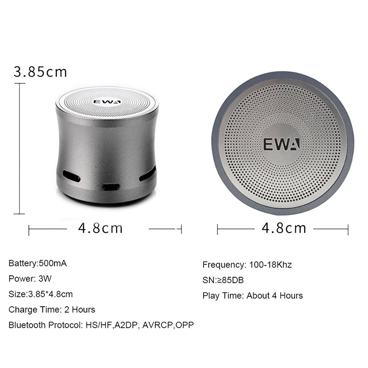 EWA A109M Altoparlante Bluetooth portatile Wireless Heavy Bass Bomm Box Subwoofer Chiamata telefonica Surround Sound Altoparlante per doccia Bluetooth