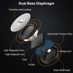 EWA A109M Altoparlante Bluetooth portatile Wireless Heavy Bass Bomm Box Subwoofer Chiamata telefonica Surround Sound Altoparlante per doccia Bluetooth