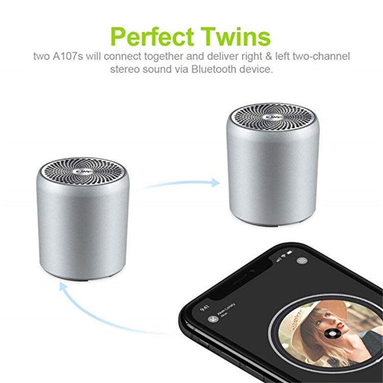 EWA A107 TWS Altoparlante portatile Super Mini Bluetooth Subwoofer wireless Boom Box Altoparlanti per computer Bocinas Altoparlante per doccia