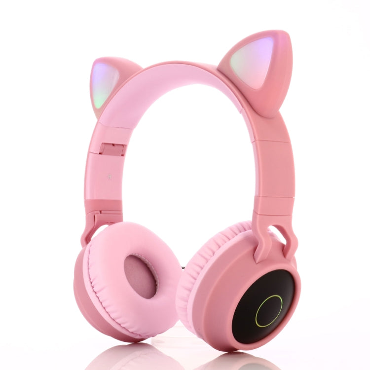 Cute Cat Ear Cuffie Bluetooth 5.0 Cuffie stereo wireless on-ear pieghevoli Cuffie con microfono / Luce LED / Radio FM / Scheda TF