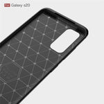 Custodia in TPU in fibra di carbonio con trama spazzolata per Galaxy S20, For Galaxy S20