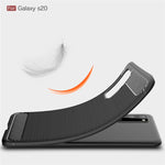 Custodia in TPU in fibra di carbonio con trama spazzolata per Galaxy S20, For Galaxy S20