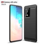 Custodia in TPU in fibra di carbonio con trama ultra spazzolata per Galaxy S20, For Galaxy S20 Ultra
