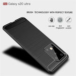 Custodia in TPU in fibra di carbonio con trama ultra spazzolata per Galaxy S20, For Galaxy S20 Ultra