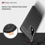 Custodia in TPU in fibra di carbonio con trama ultra spazzolata per Galaxy S20, For Galaxy S20 Ultra