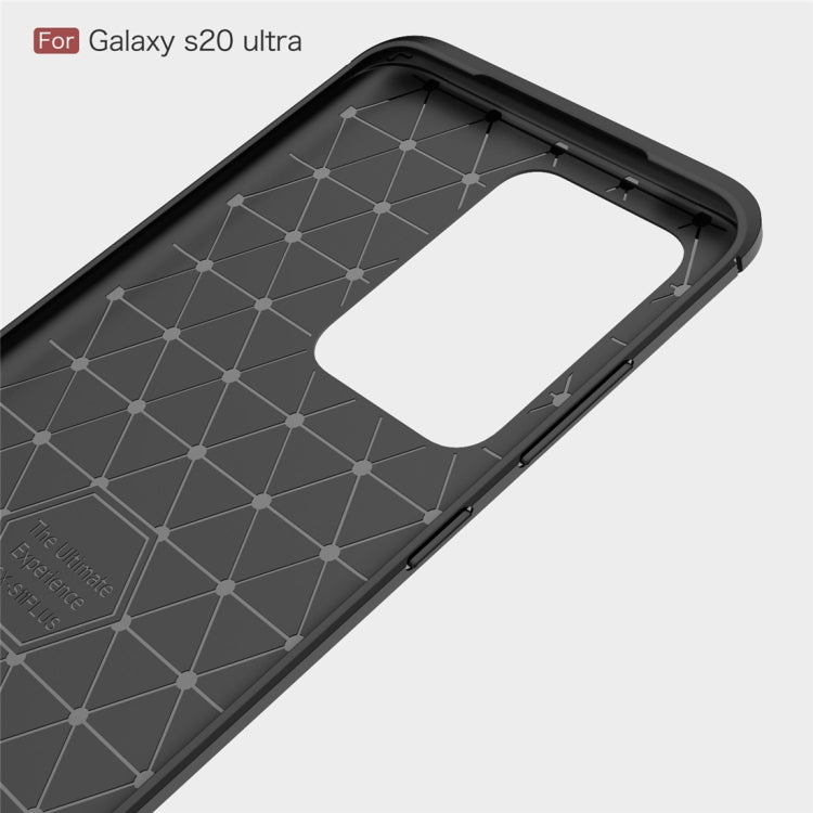 Custodia in TPU in fibra di carbonio con trama ultra spazzolata per Galaxy S20, For Galaxy S20 Ultra