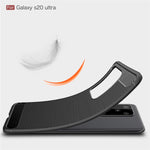 Custodia in TPU in fibra di carbonio con trama ultra spazzolata per Galaxy S20, For Galaxy S20 Ultra
