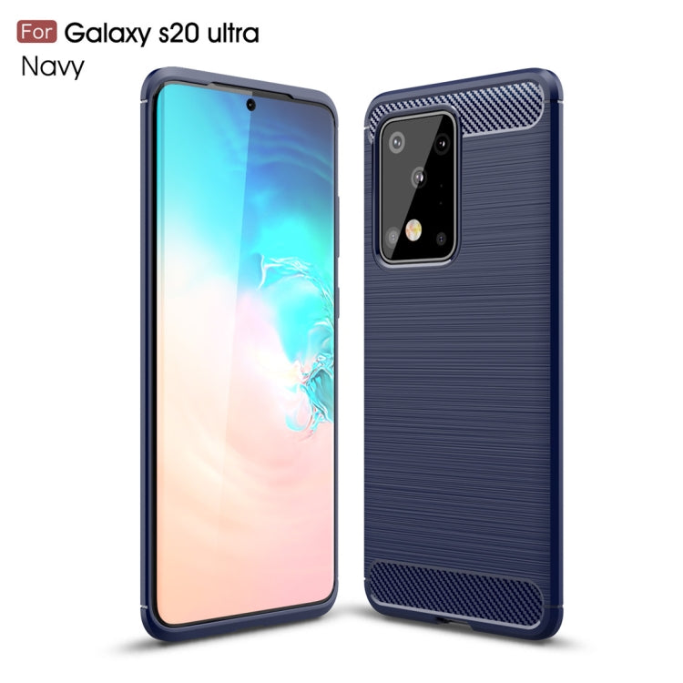 Custodia in TPU in fibra di carbonio con trama ultra spazzolata per Galaxy S20, For Galaxy S20 Ultra