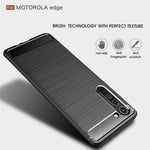 Per la custodia in TPU in fibra di carbonio con texture spazzolata Motorola Moto Edge, For Motorola Moto Edge
