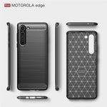 Per la custodia in TPU in fibra di carbonio con texture spazzolata Motorola Moto Edge, For Motorola Moto Edge