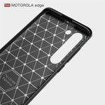 Per la custodia in TPU in fibra di carbonio con texture spazzolata Motorola Moto Edge, For Motorola Moto Edge