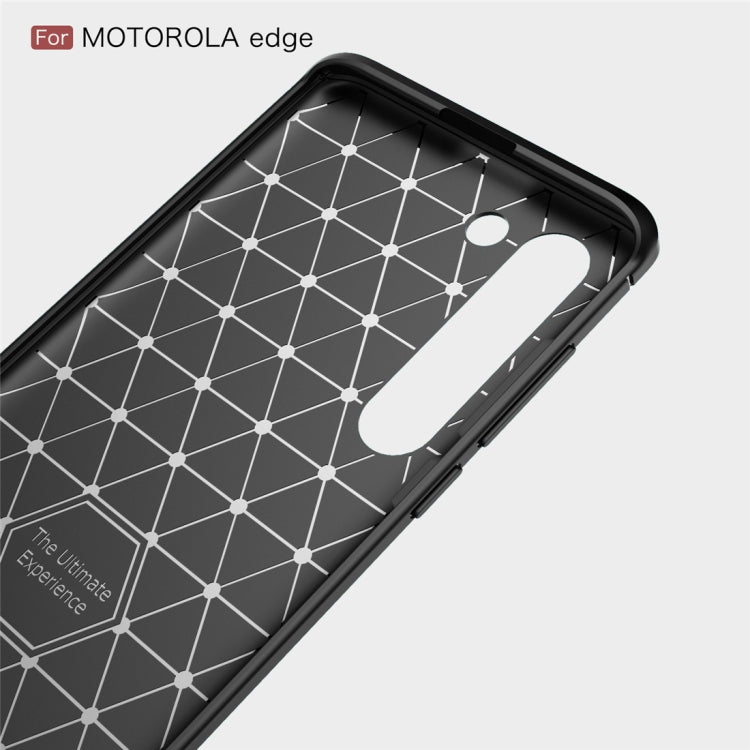 Per la custodia in TPU in fibra di carbonio con texture spazzolata Motorola Moto Edge, For Motorola Moto Edge